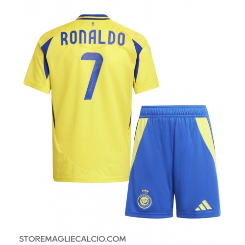Al-Nassr Cristiano Ronaldo #7 Maglia Gara Casa Repliche 2024-25 Bambino Maniche Corte Al-Nassr Cristiano Ronaldo #7 Maglia Gara Casa Repliche 2024-25 Bambino Maniche Corte